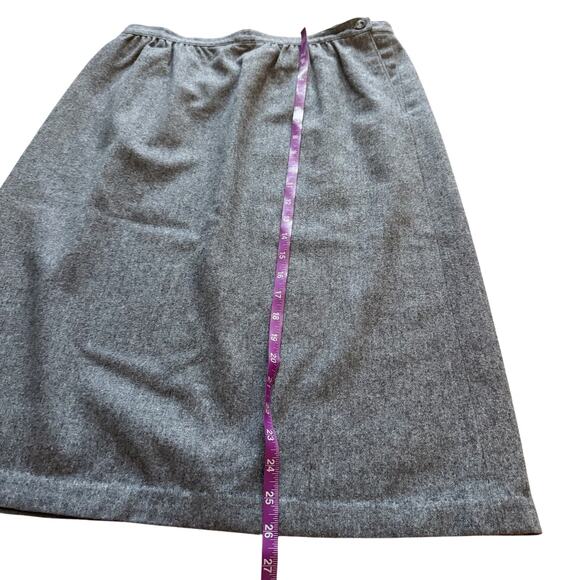 Pendleton Vintage 100% Wool Skirt Women Sz 12 14 Gray Midi preppy academia - Picture 7 of 11